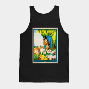 Retro poster - travel - vintage - Mexico City - Mexico Tank Top